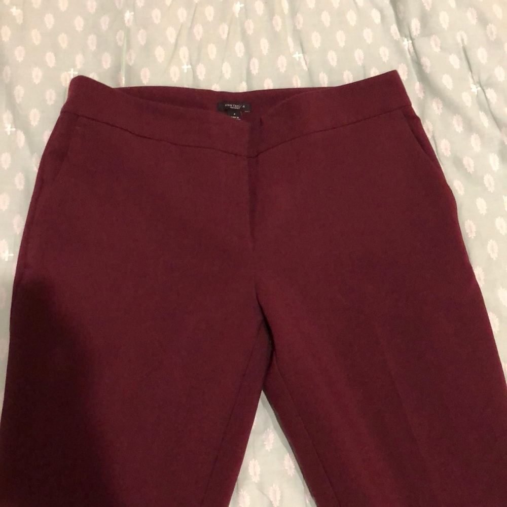 Ann Taylor Factory dress pants cropped, maroon